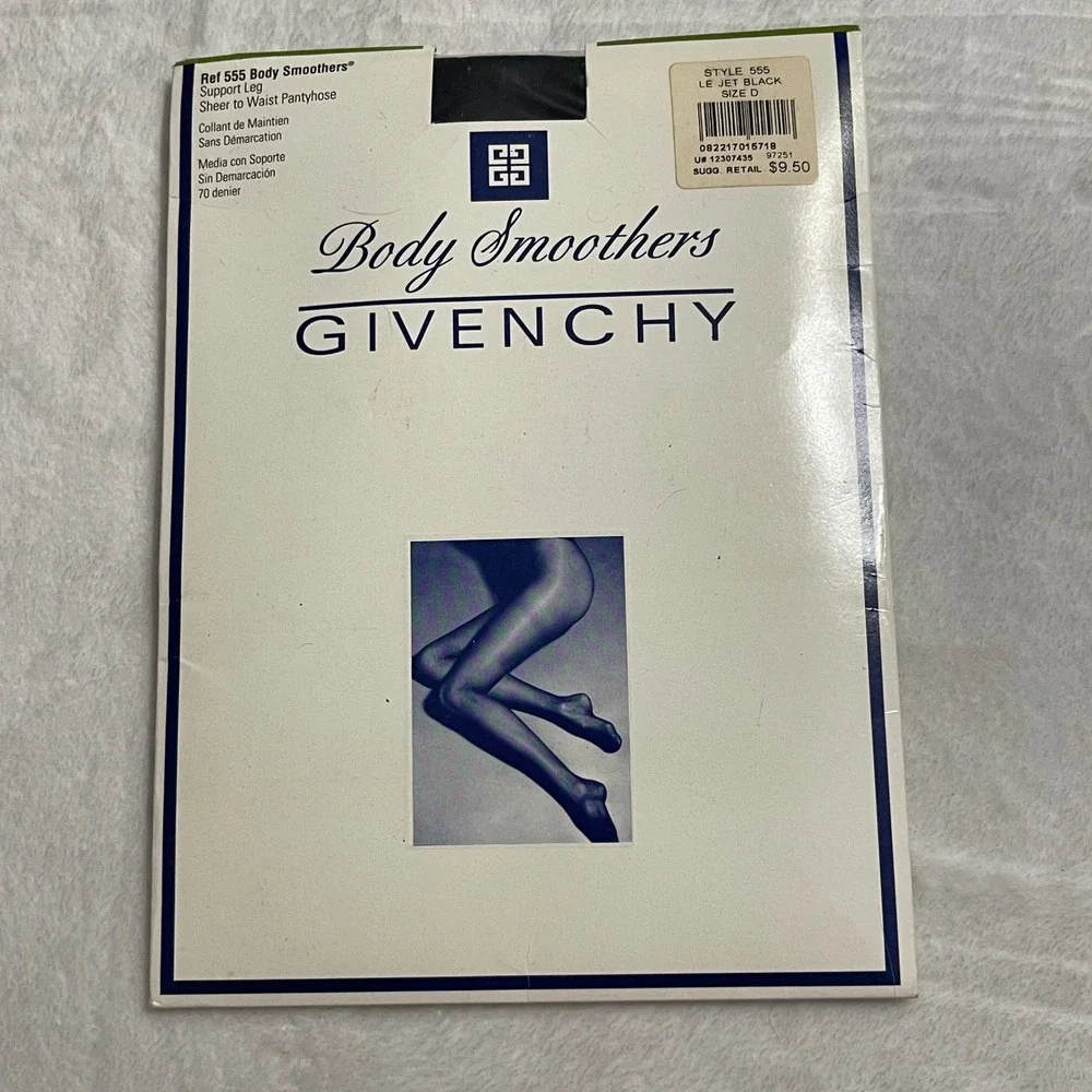 Givenchy Hosiery Bundle 3pk Body Smoothers‎ 554 555 Black Size E Vintage 1999